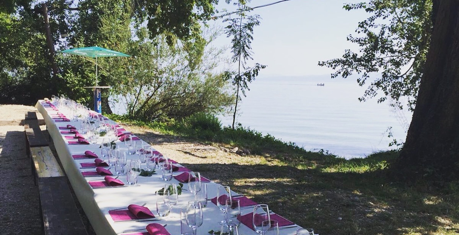 Banquet à la Pointe du Grin, Lac de Neuchatel