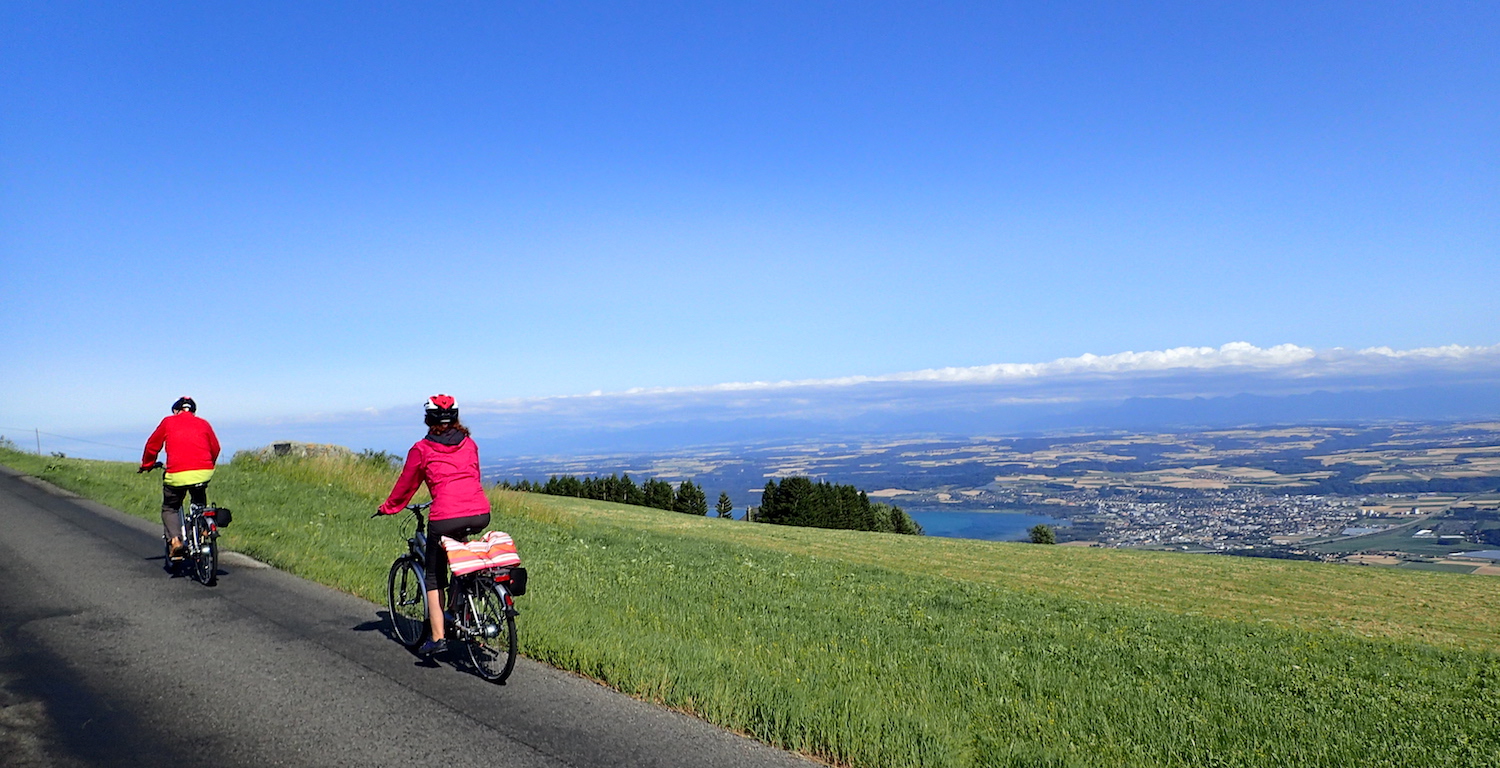 Balade à vélo à Bullet, Jura suisse